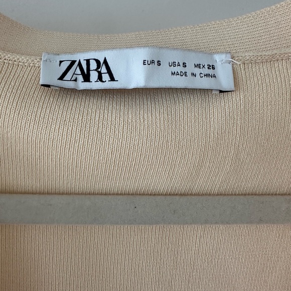 Zara Beige Knit Sweater Duster Dress - Picture 7 of 8